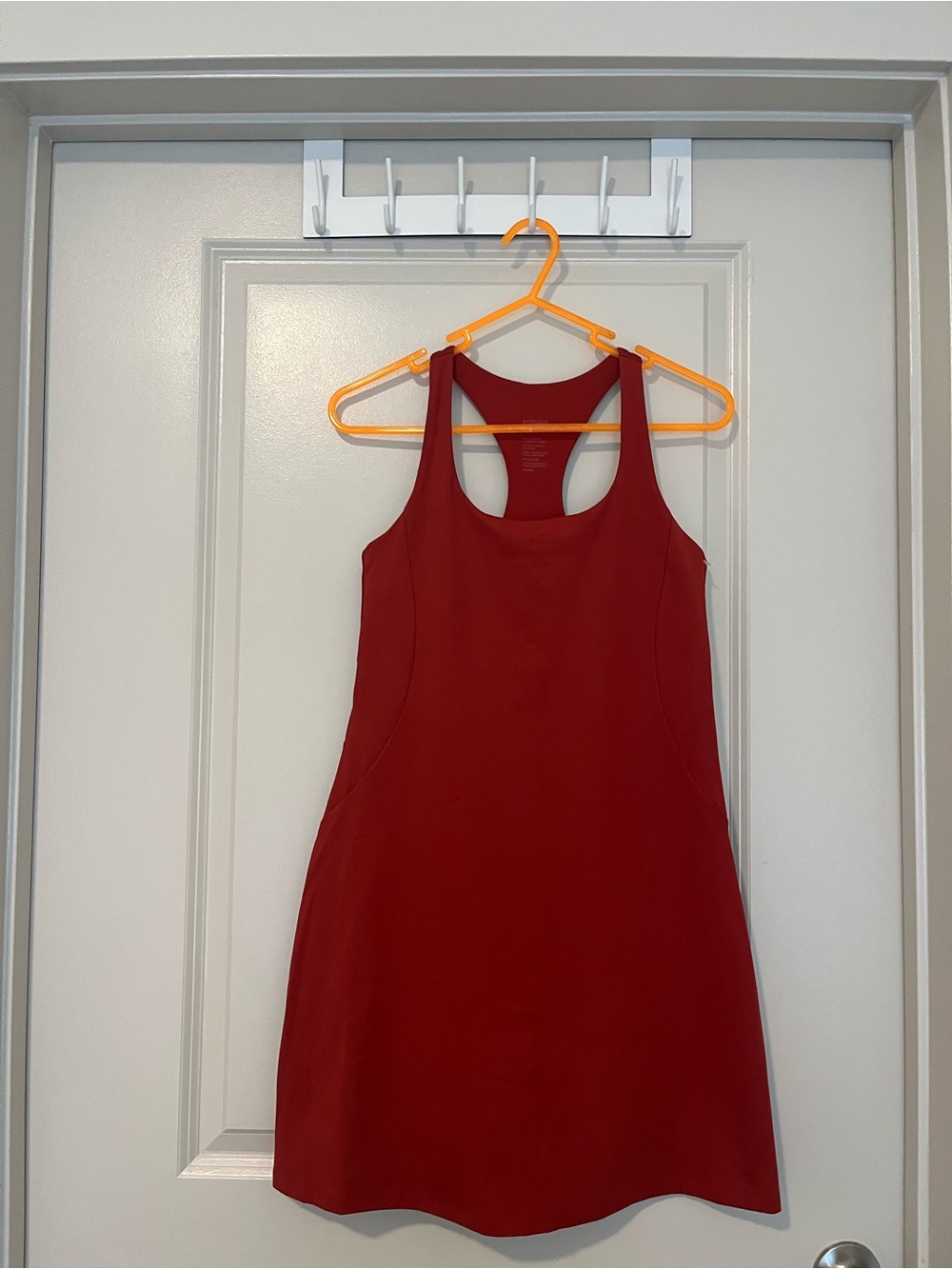 Girlfriend Collective Racerback A-Line Dress in Deep Red Size Medium